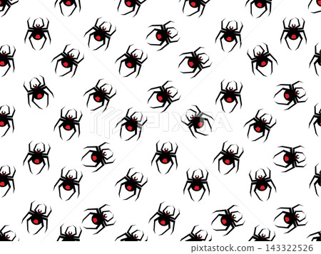 Spider halloween icon, spooky cartoon black widow spider isolated Spider halloween icon, spooky cartoon black widow spider isolated 143322526