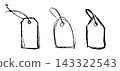 Hand drawn paper label, tag price isolated 143322543