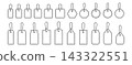 Paper label icon or tag price set isolated 143322551