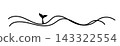 Whale tail in sea waves icon 143322554