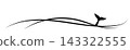 Whale tail in sea waves icon 143322555