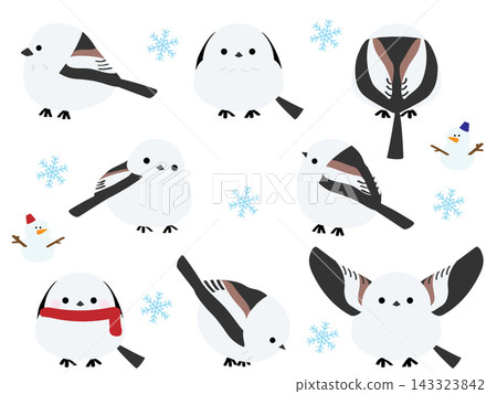 [No Outline] Illustration Set of Shimaena and Winter Themes 143323842