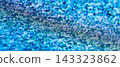 Blue static background with a diagonal screen pixel grid and blurred cyan edges 143323862