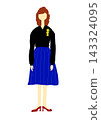 Simple and stylish illustration of a woman 143324095