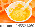 Pumpkin pound cake batter 143324860