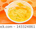 Pumpkin pound cake batter 143324861