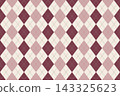 Classic burgundy and pink argyle pattern background 143325623