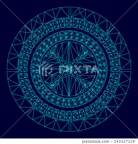 Roulette low poly triangulation triangulated polygonal electric Roulette low poly triangulation triangulated polygonal electric 143327129
