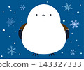 Long-tailed tit frame (horizontal view) 143327333