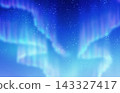 A fantastical starry sky and aurora background 143327417