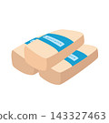 3 bags of cement cartoon vector illustration element design 143327463