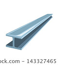Cartoon vector illustration of H-shaped steel frame building construction. 143327465
