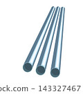 Cartoon vector element of a cylindrical iron pipe for construction. 143327467