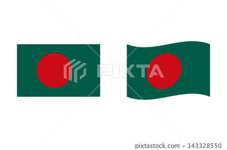 Bangladesh flag illustration set Bangladesh flag illustration set 143328550