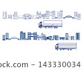 Trucks driving through the city 143330034