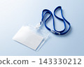 Name tag case with blue background 143330212