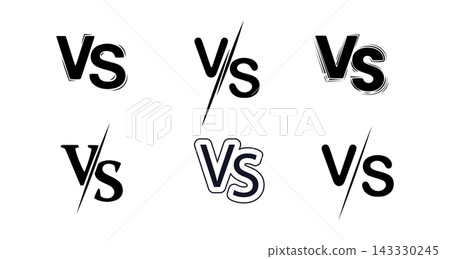 Collection versus logo VS. Collection versus logo VS. 143330245