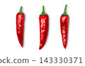Realistic illustration of a red chili pepper. 143330371