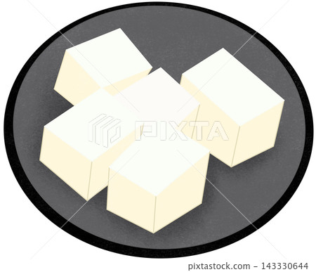 soy tofu on grey plate soy tofu on grey plate 143330644