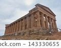 Classical architectural structure of the Temple of Concordia located in Agrigento, Sicily. 143330655