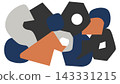 Abstract geometric letters spelling sports 143331215