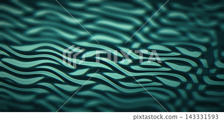 Teal and turquoise wavy light ridges with dark cinematic grain 143331593