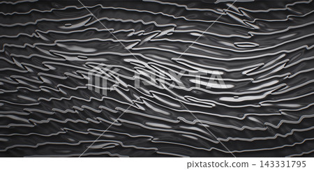 Monochrome layered light strata with warped trails abstract background 143331795