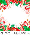 Candles, bows and ribbons, cake stand, holiday set for greeting cards, congratulations and packaging 143332020
