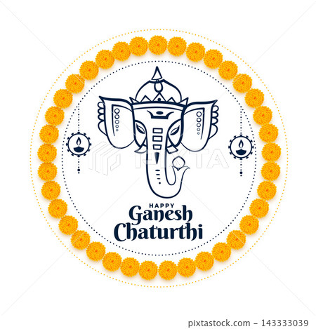 lord ganesh chaturthi indian festival wishes card design lord ganesh chaturthi indian festival wishes card design 143333039