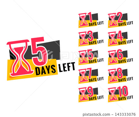 number of days left template with hour glass number of days left template with hour glass 143333076