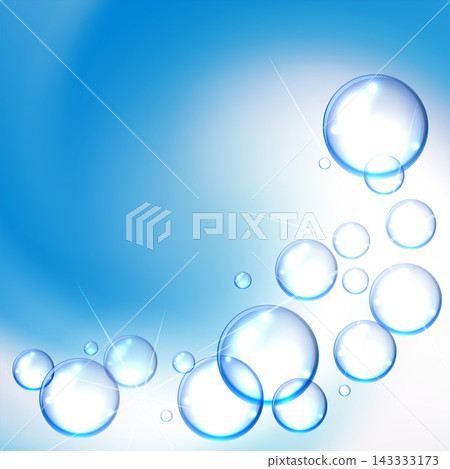 shiny water bubbles background on blue background shiny water bubbles background on blue background 143333173