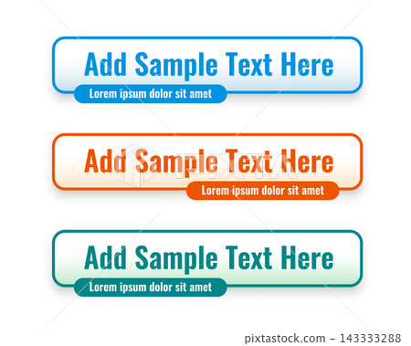 web lower third banners set in three colors web lower third banners set in three colors 143333288