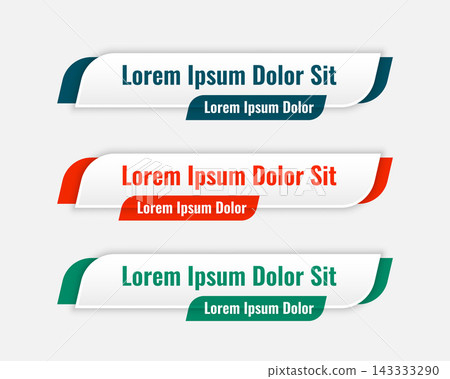 web lower third banners template design set web lower third banners template design set 143333290