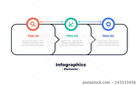 three steps modern directional infographic template design three steps modern directional infographic template design 143333458