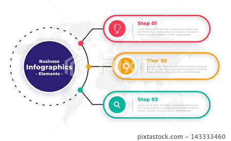 tree steps modern business infographic template design 143333460