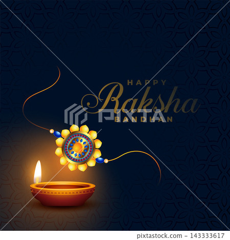 raksha bandhan rakhi indian festival with diya design raksha bandhan rakhi indian festival with diya design 143333617