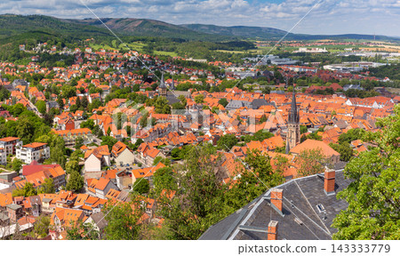 Panoramic View of Wernigerode, Germany Panoramic View of Wernigerode, Germany 143333779