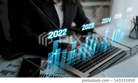 Business graph showing yearly business growth from 2022 to new year 2026 Marrow Business graph showing yearly business growth from 2022 to new year 2026 Marrow 143333950