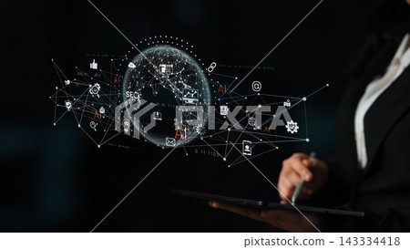 Global AI network connecting digital nodes across continents Marrow Global AI network connecting digital nodes across continents Marrow 143334418