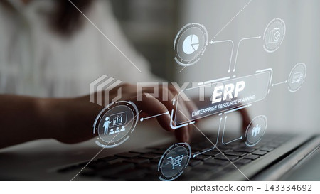 ERP System Dashboard for Enterprise Resource Planning and Business Muxer ERP System Dashboard for Enterprise Resource Planning and Business Muxer 143334692