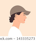 a woman in a baseball cap 143335273