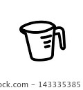 Simple, flat vector illustration of a measuring cup that can be used for bread making and cooking. 143335385