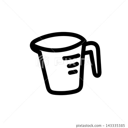Simple, flat vector illustration of a measuring cup that can be used for bread making and cooking. Simple, flat vector illustration of a measuring cup that can be used for bread making and cooking. 143335385