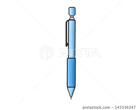 A simple illustration of a blue mechanical pencil. A simple illustration of a blue mechanical pencil. 143336347