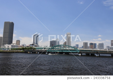 Harumi Bridge Park Promenade, Harumi, Chuo Ward, Tokyo - Former Harumi Railway Bridge Harumi Bridge Park Promenade, Harumi, Chuo Ward, Tokyo - Former Harumi Railway Bridge 143336758