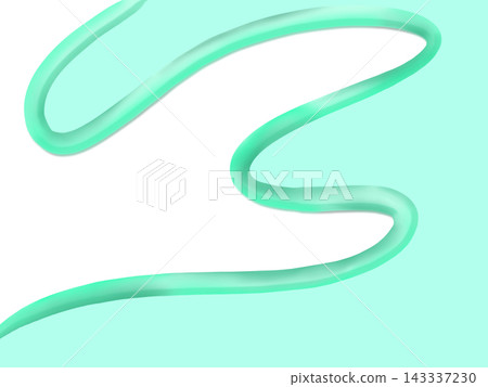 Pastel mint green abstract wavy ribbon border background with paper cut frame design Pastel mint green abstract wavy ribbon border background with paper cut frame design 143337230