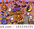 Cartoon-style Halloween materials 143339195
