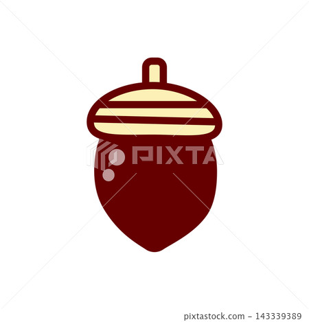 Acorn icon (line drawing, color) Acorn icon (line drawing, color) 143339389