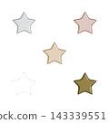 Simple illustration of a plump, three-dimensional star (5 colors) 143339551