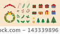 Flat Design Christmas Element Vector Collection 143339896